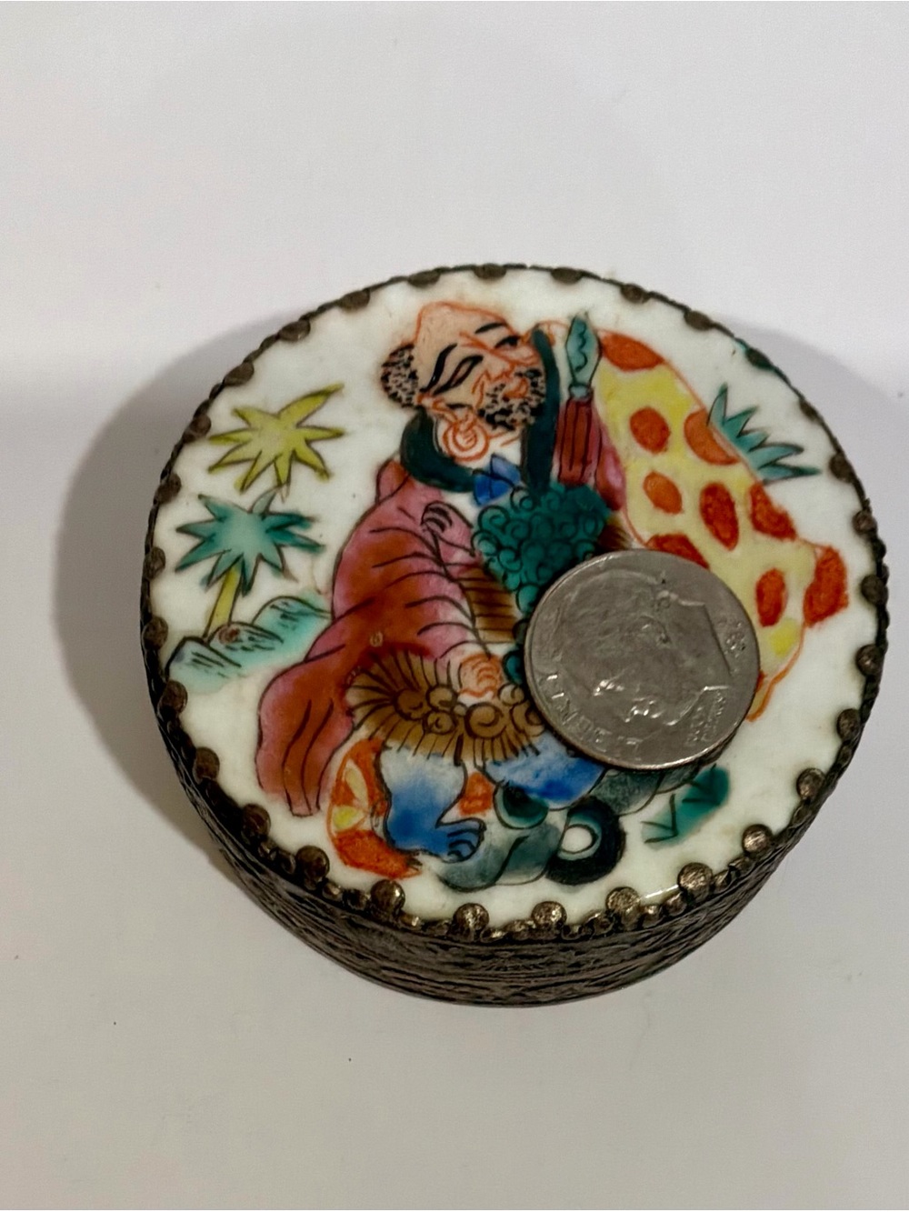 Vintage Hand painted porcelain box